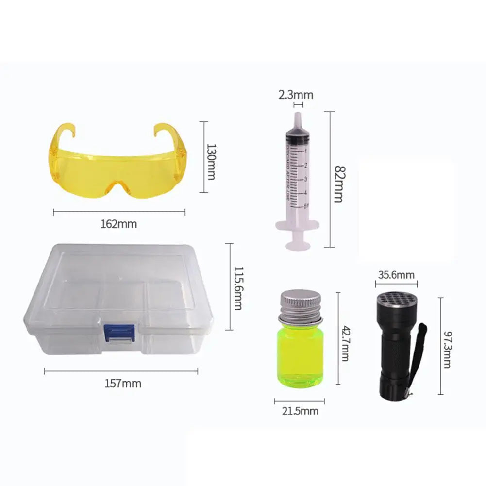 Auto Air Conditioning Leak Detection Tool Fluorescent Purple Light Agent Detection Kit Leak Detection And Repair Tool Peaceful Pleasures Health and Wellness