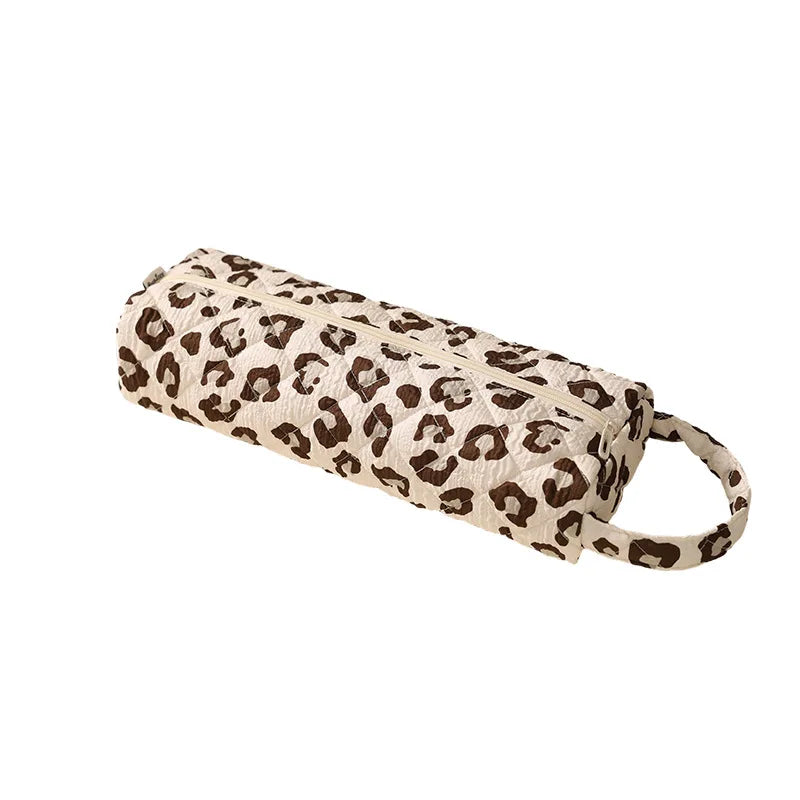 New Travel Hair Dryer Storage Bag with Handle Dustproof Curler Storage Bag Large Capacity Soft Quilting Cotton Hair Organizer Peaceful Pleasures Health and Wellness leopard print