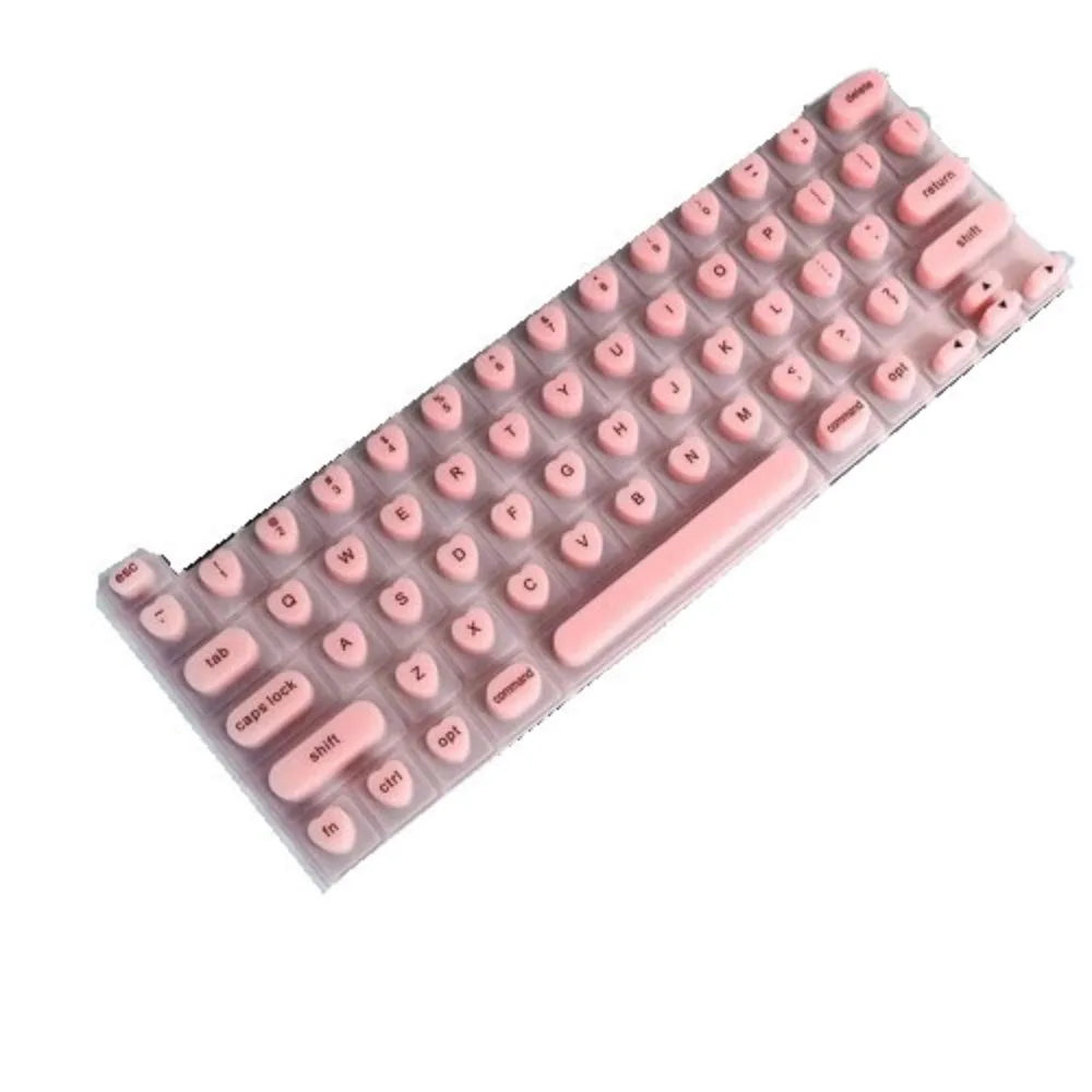 Silicone Laptop Keyboard Film Easy Typing Press Keyboard Membrane Convenient Protects Manicure Keyboard Protector Cover Peaceful Pleasures Health and Wellness Pink