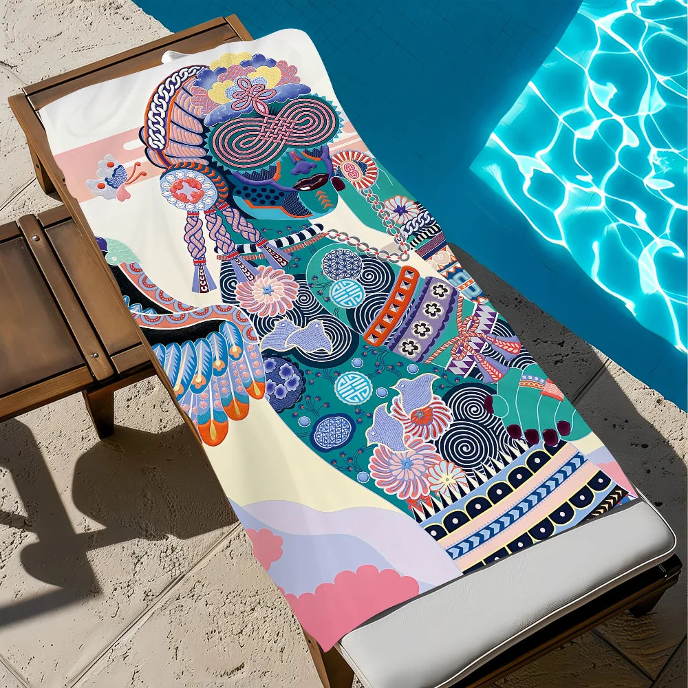 Quick Dry Beach Towel – Soft, Absorbent, 11 Sizes | Travel & Gym Quick Dry Beach Towel Peaceful Pleasures Health and Wellness z7 STJ150x200CM