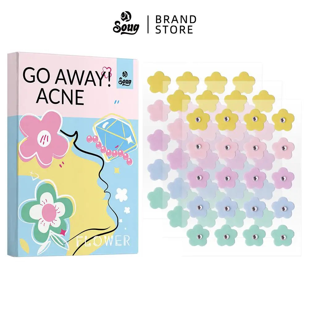 20/60pcs Hydrocolloid Acne Patches Flower Shape Pimple Patch For Face Spot Treatment Stickers For Overnight Makeup Peaceful Pleasures Health and Wellness D