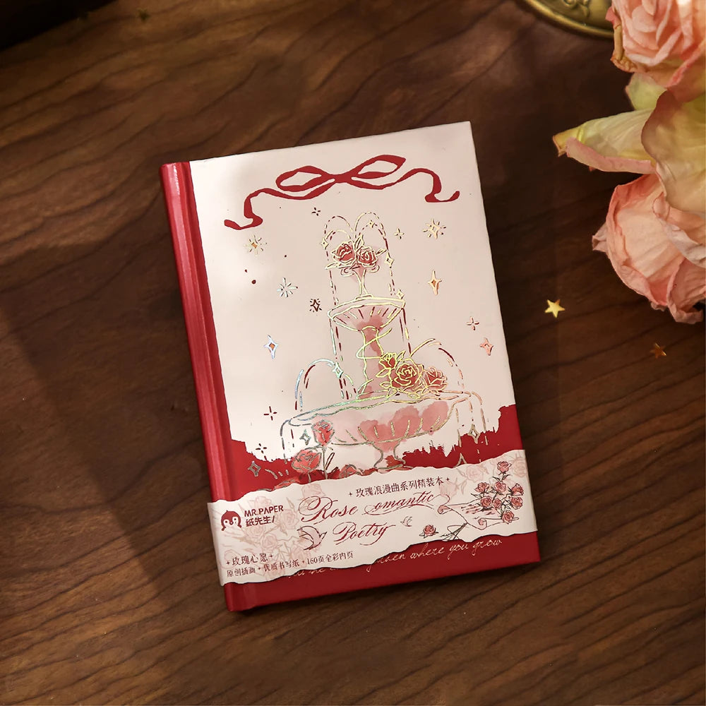 Full A6 Handbook Rose Romance Series Wishing Theme Student Notebook