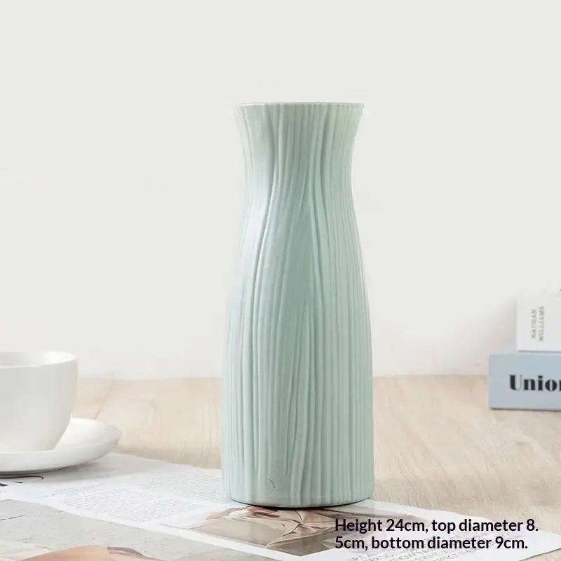Modern Minimalist Geometric Plastic Vase – Home Decor