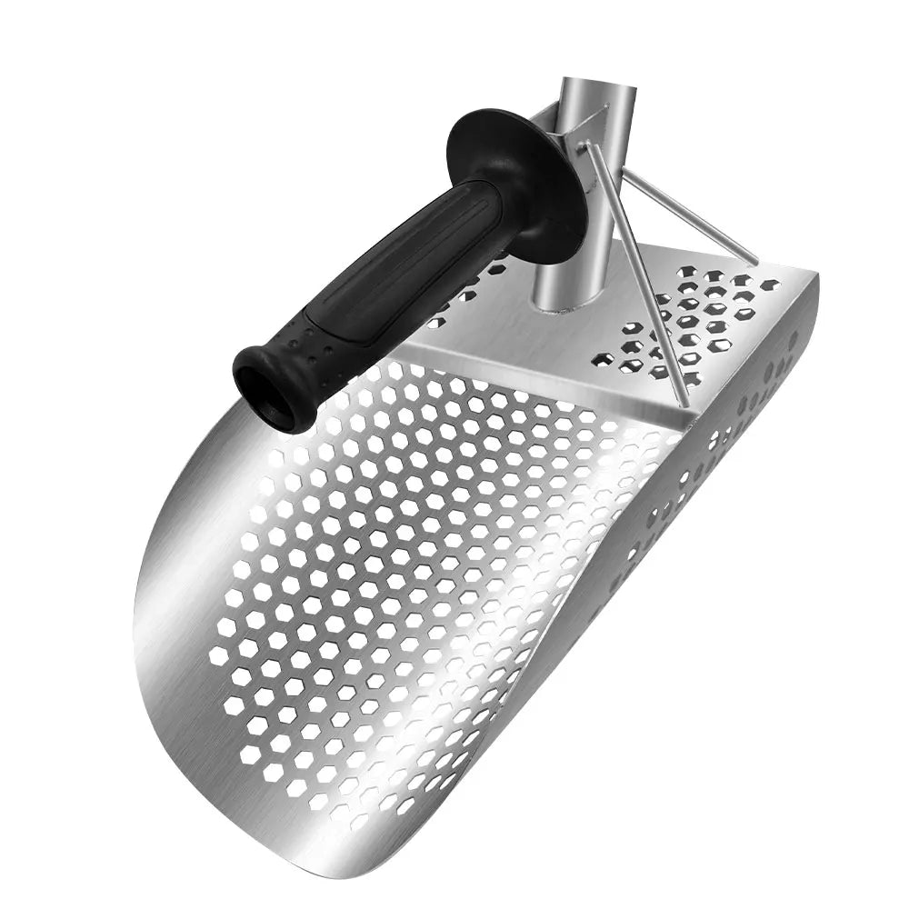 Protable Beach Sand Scoop Shovel Metal Detector Sand Scoops Treasure Detecting Metal Detector Hunting Stainless Steel Tool Hex Peaceful Pleasures Health and Wellness Sand Scoop