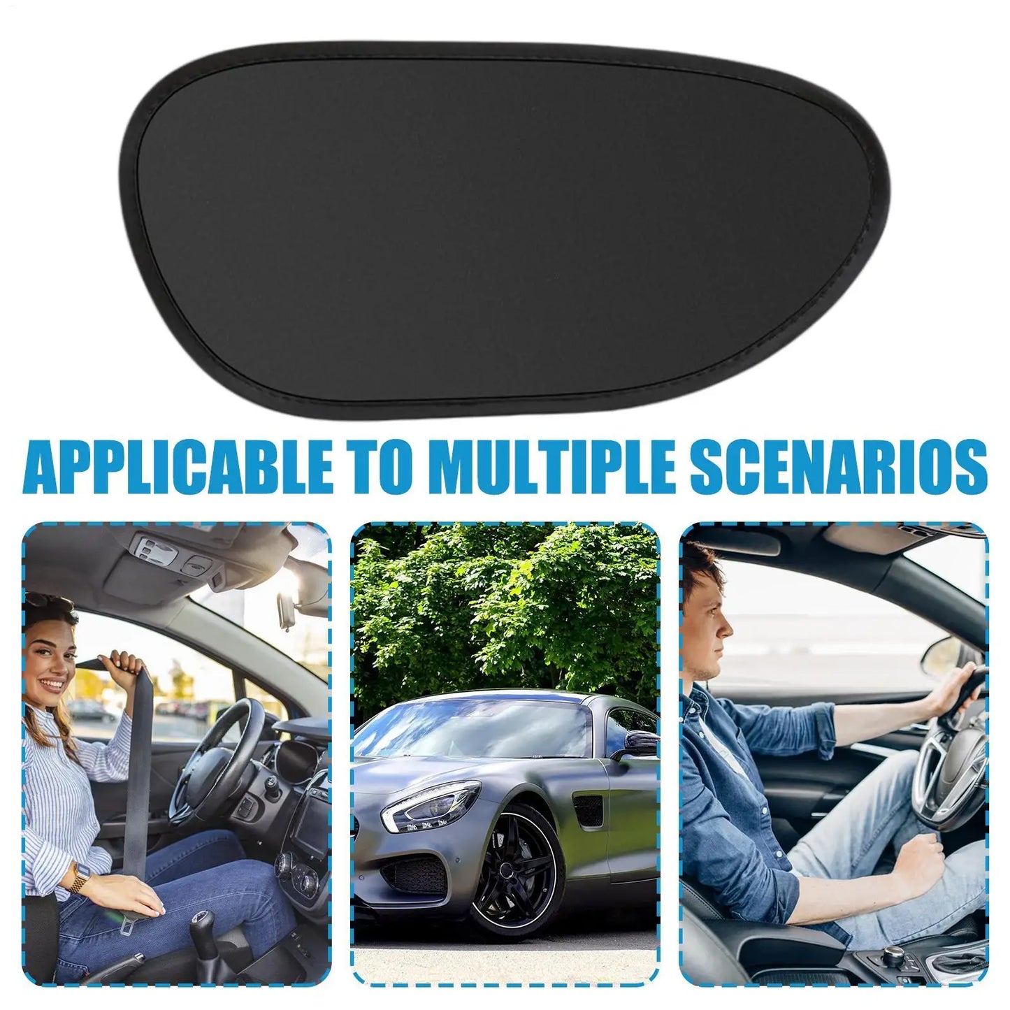 Car Side Window Sun Shade 2PCS Electrostatic UV Protection Static Cling Sunshade For Privacy, SUV Sedan Road Trip Driving Peaceful Pleasures Health and Wellness