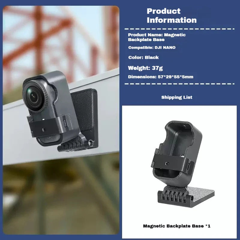 Foldable Magnetic Mount Adapter for DJI Osmo Nano | 180° Tilt