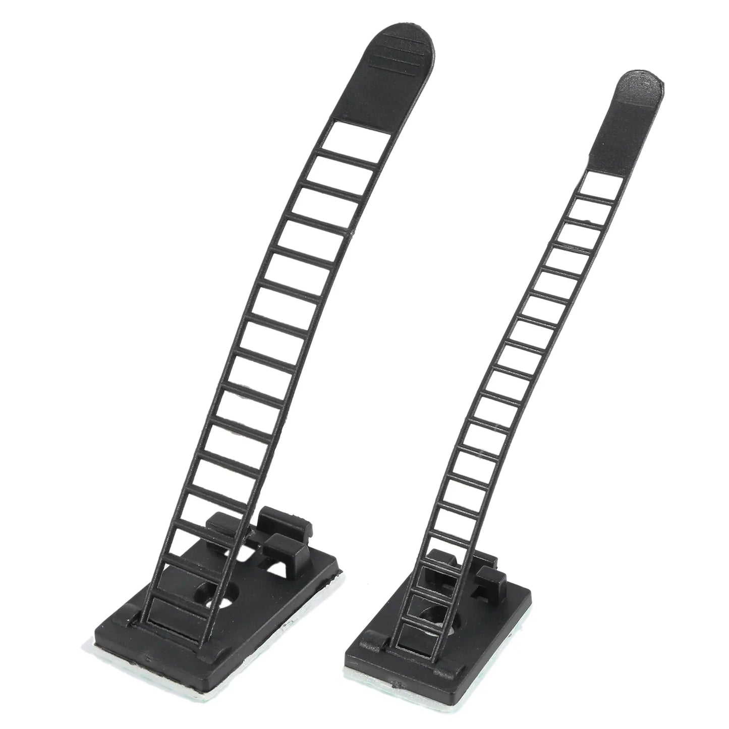 A36T-100Pcs 2 Sizes Adjustable Self-Adhesive Nylon Cable Straps Cable Ties Cord Clamp For Wire Management, Large And Small Peaceful Pleasures Health and Wellness