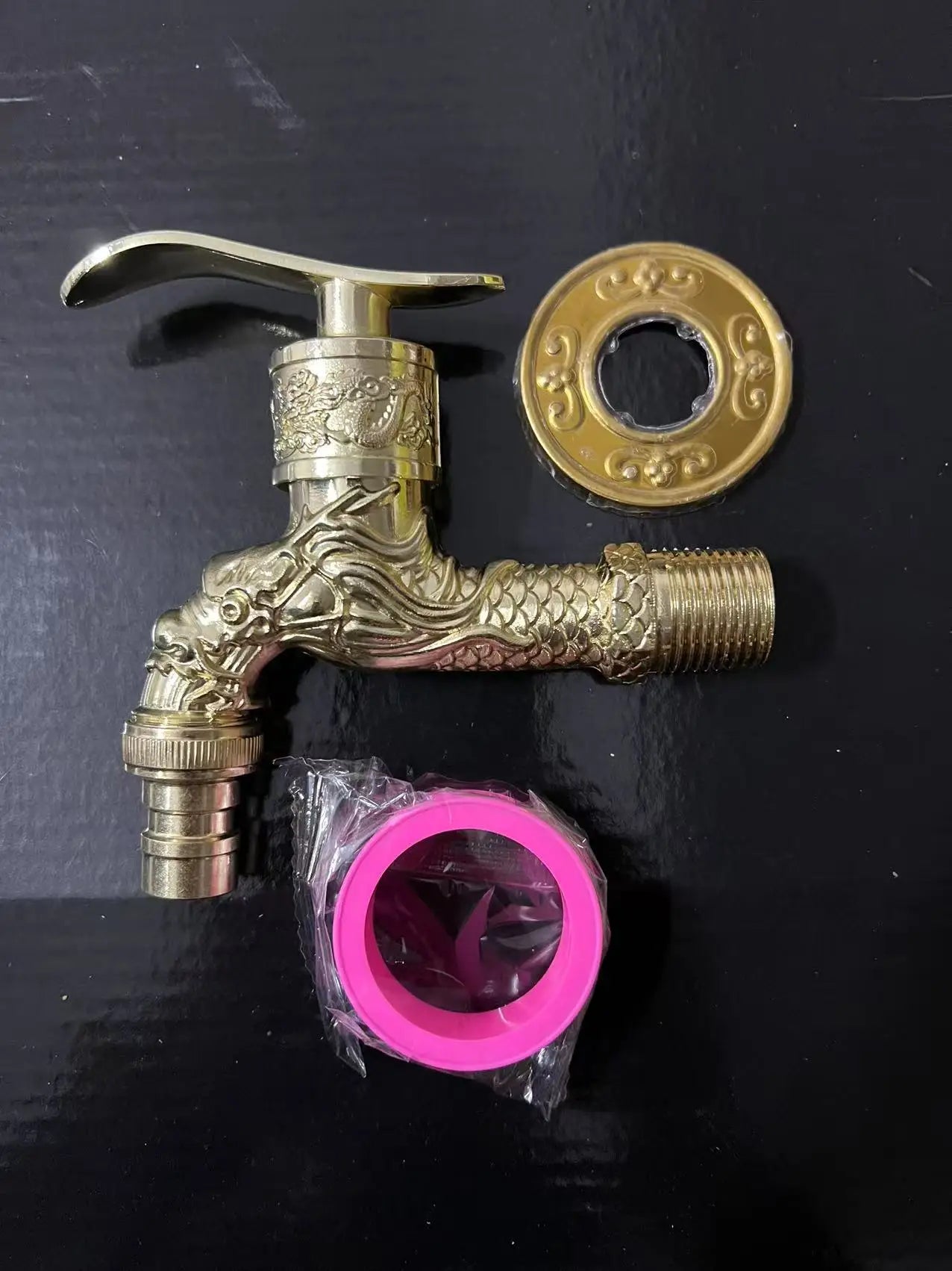 Golden Dragon Wall-Mounted Faucet | Rustic Vintage Single Cold Tap