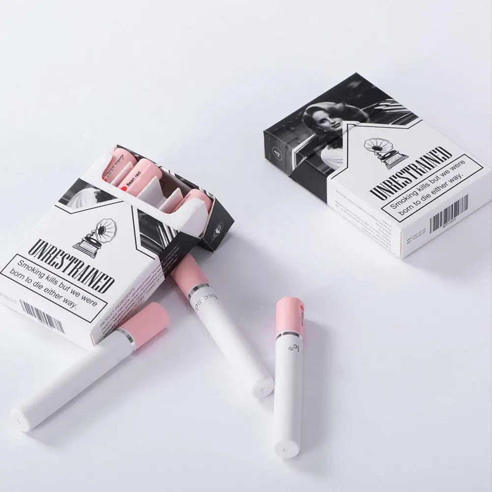 4 Colors Cigarette Lipstick Set Matte Lip Gloss Long Lasting Lip Glaze Waterproof Lip Stick Tube Nude Lip Tint Makeup Cosmetics Peaceful Pleasures Health and Wellness