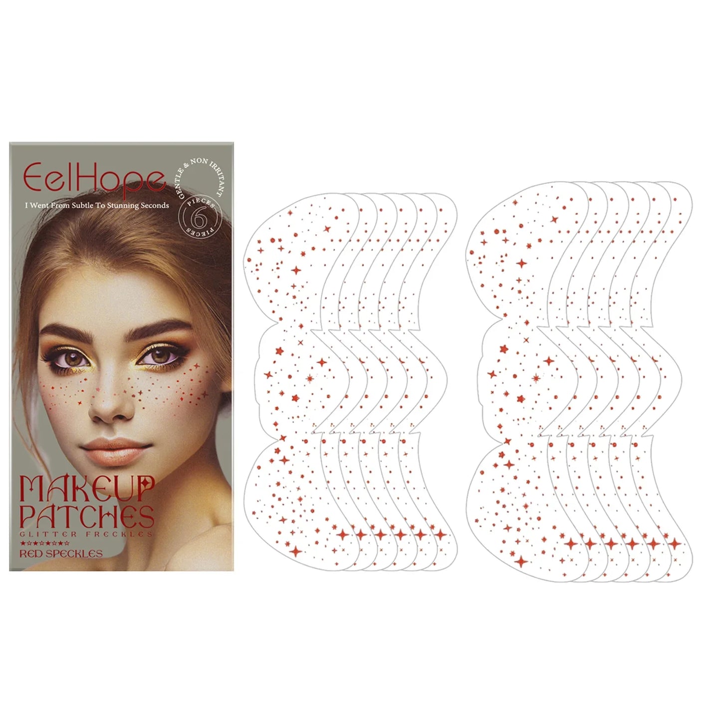 Glitter Fake Freckle Face Stickers – Waterproof Temporary Tattoo