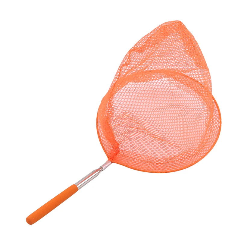 Retractable Fishing Nets Insect Butterfly Dragonfly Net Outdoor Portable Fishing Net Children Fun Game Fishing Toy Peaceful Pleasures Health and Wellness Orange