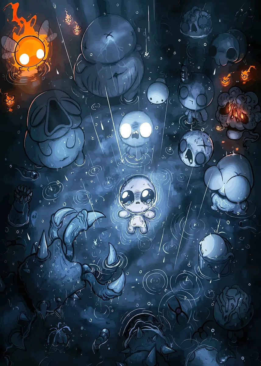 Binding of Isaac Canvas Wall Art | Roguelike Game Poster Print
