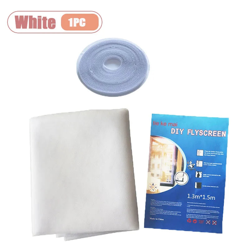 Self-Adhesive Polyester Mosquito Net Window Screen | Hook & Loop