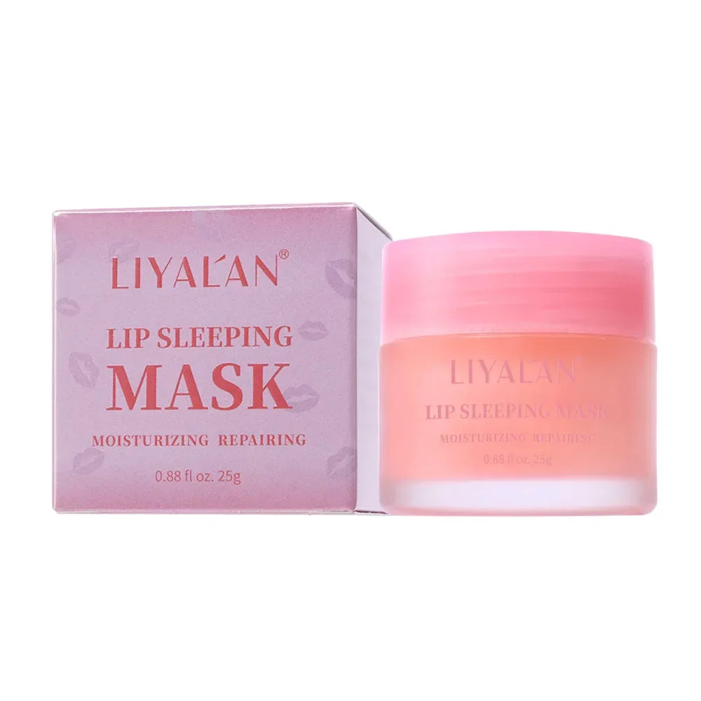 LIYALAN Lip Sleeping Mask – Overnight Lip Treatment 25g Peaceful Pleasures Health and Wellness Strawberry China Mainland 25g