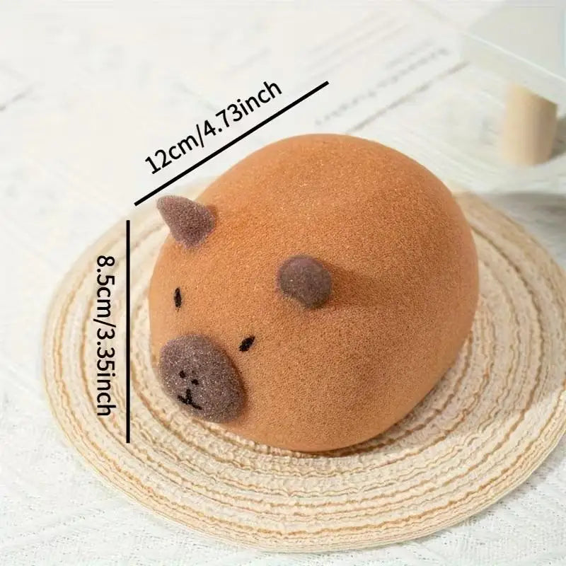 Capybara Shaped Bath Sponge Ball Soft Foaming Back Scrubber For Kids Gentle Exfoliating And Massage Cleaning Tool Peaceful Pleasures Health and Wellness