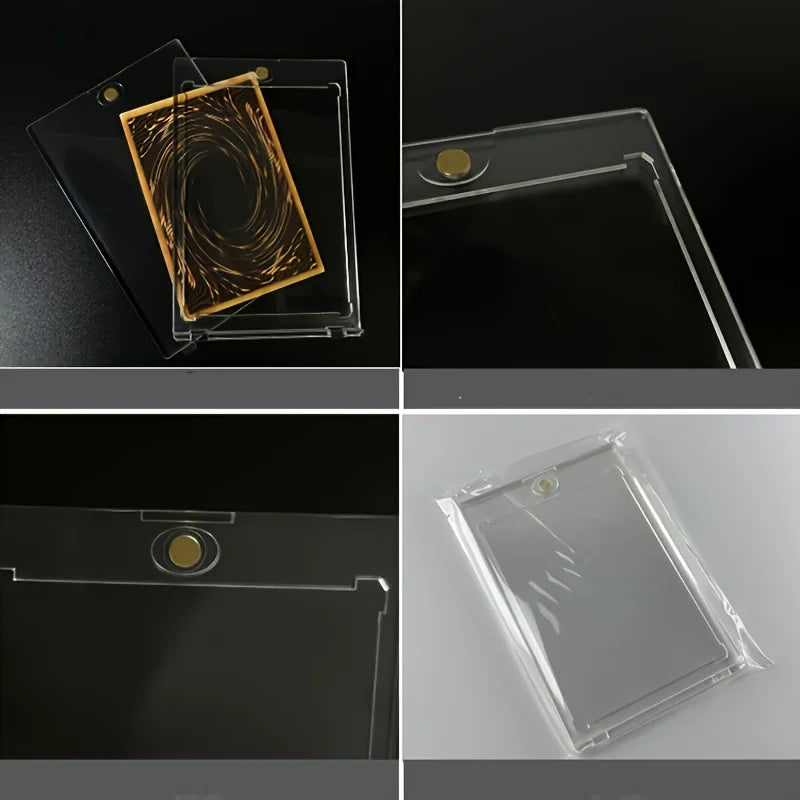 10-Pack Magnetic Card Holders – UV-Resistant Transparent Storage