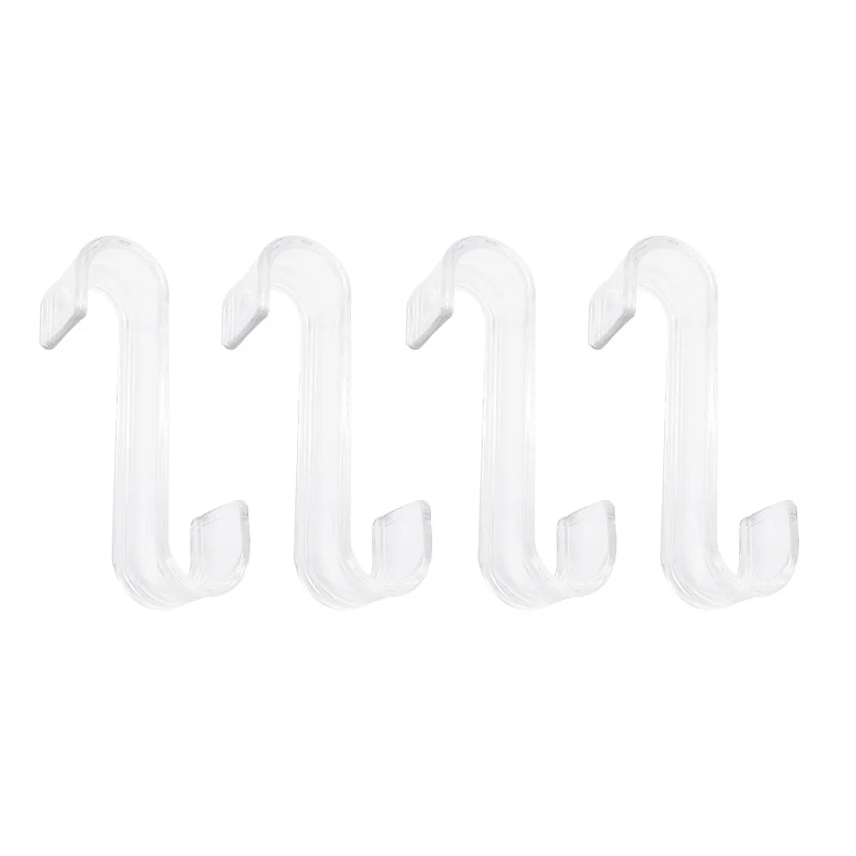 1PCS/4PCS New S-Shape Hooks Hanging Hook for Clothes Bags Towels Home Kitchen Bathroom Storage Rack Holders Hat Storage Hook Peaceful Pleasures Health and Wellness Transparent 4 pieces