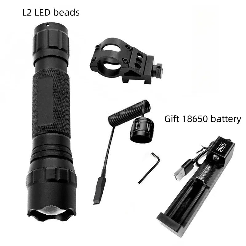 SHINEKNOT 1000-Lumen Tactical LED Flashlight | Rechargeable