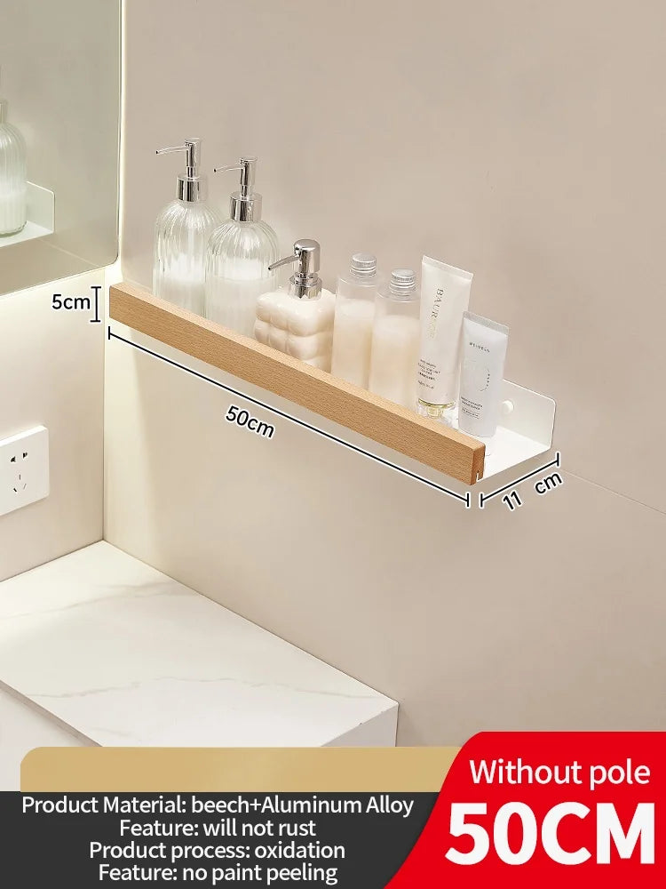 Wooden Wall Mounted Shelf – Bathroom, Kitchen & Living Room