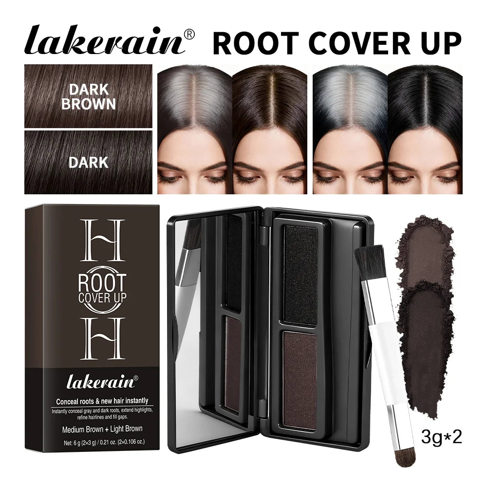 Lakerain Hair Root Covering Decoration Precise Application Hair Root Hairline Long Lasting Waterproof Natural Covers White Hairs Peaceful Pleasures Health and Wellness Dark Brown and Dark