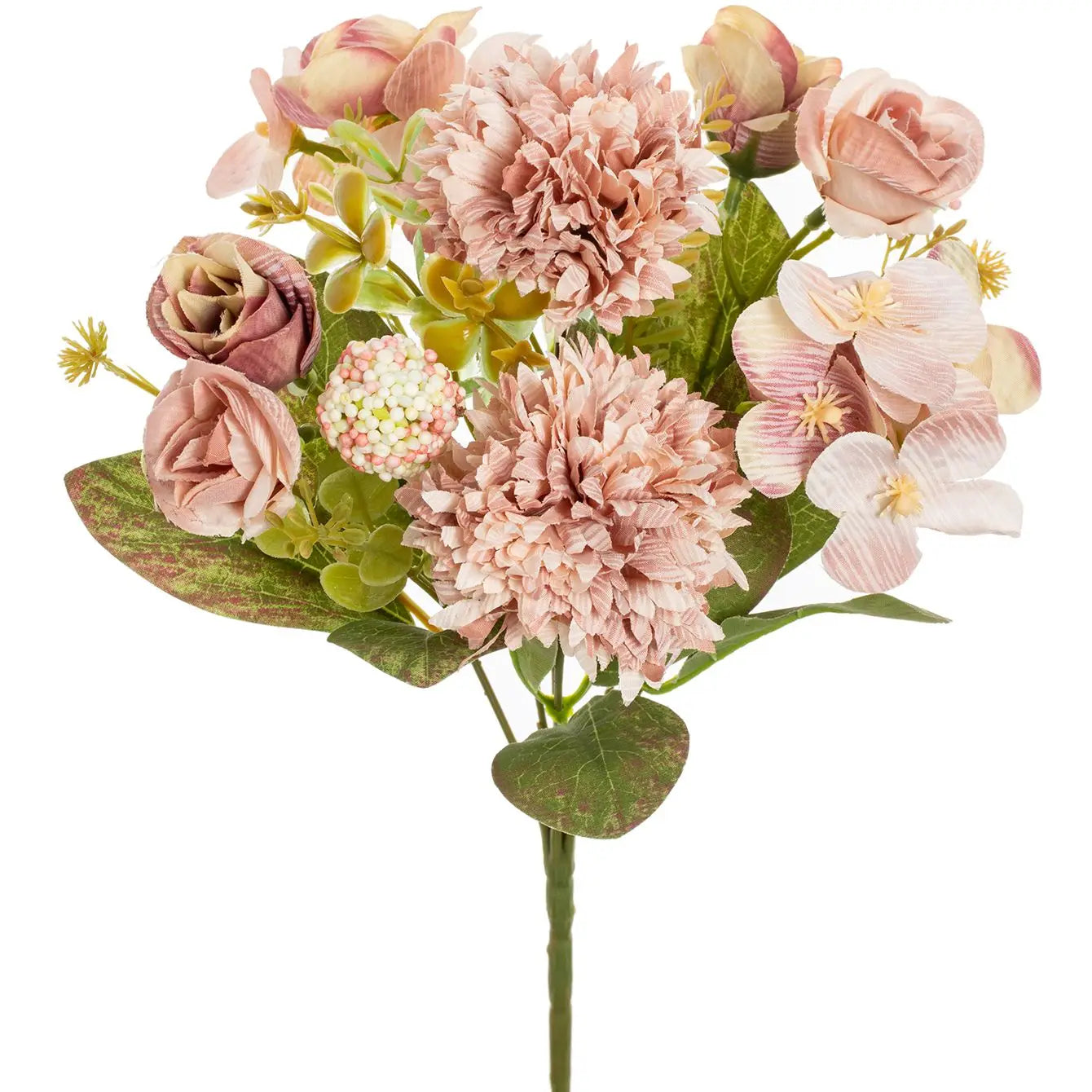 Artificial Silk Rose & Chrysanthemum Bouquet – Wedding Home Décor