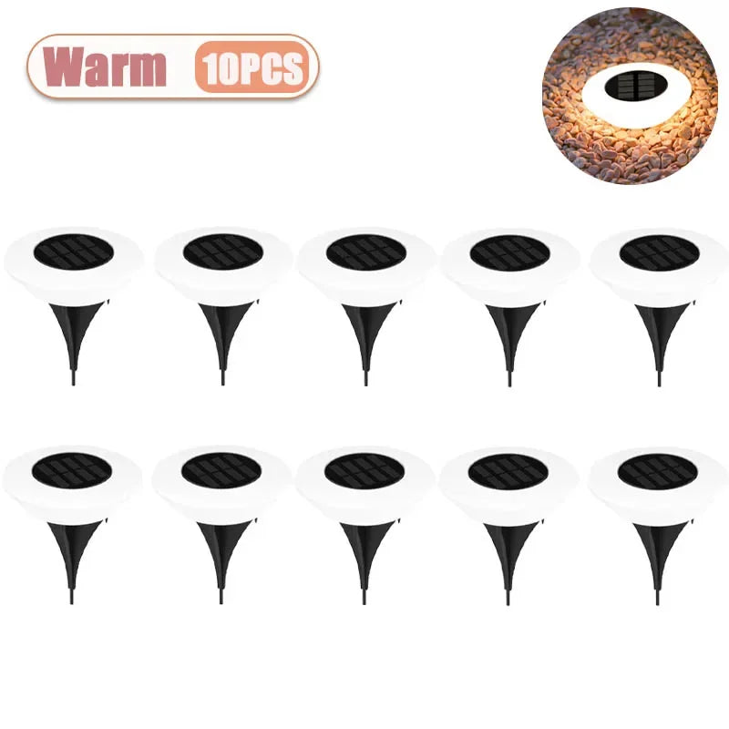 Solar LED Garden Ground Lights | Waterproof Outdoor Lawn Decor