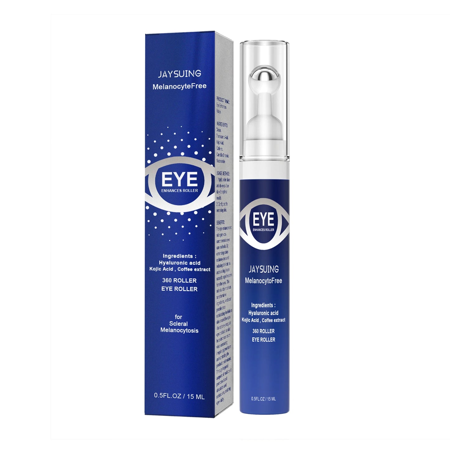 Hyaluronic Acid Eye Serum Roller Improve Eyesight Relieve Fatigue Fade Dark Circles Fine Lines Tighten Lifting Nourish Eye Care Peaceful Pleasures Health and Wellness 15ml boxed 15ml