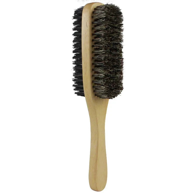 Men Boar Bristle Hair Brush Natural Wooden Wave Brush for Male, Styling Beard Hairbrush for Short,Long,Thick,Curly,Wavy Hair Peaceful Pleasures Health and Wellness L