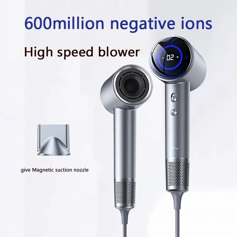 URGGU 1600W Ionic Hair Dryer | LED Display, Nozzle & Dual Volt