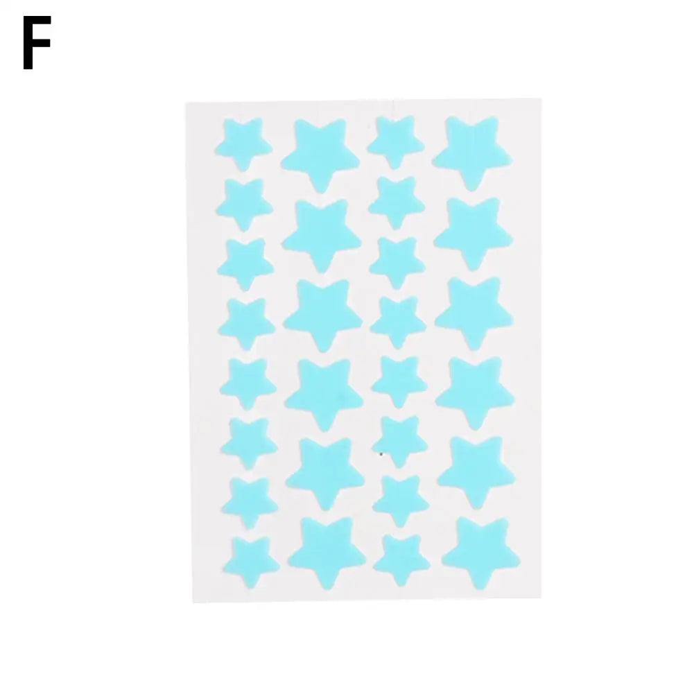 28-Piece Star-Shaped Acne Pimple Patches – Colorful & Invisible