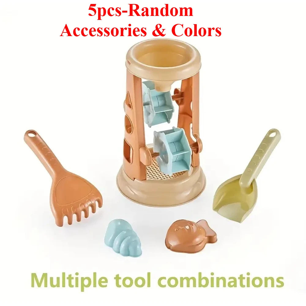 10-Piece Beach Sand Toys Set | Buckets, Shovels & Molds