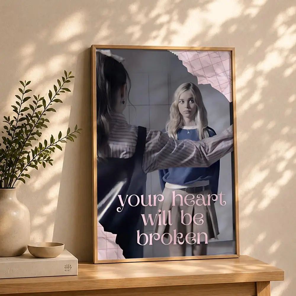 Your Heart Will Be Broken Movie Poster | HD Self-Adhesive Wall Art Movie Wall Poster Peaceful Pleasures Health and Wellness White5 15X20cmNoframe