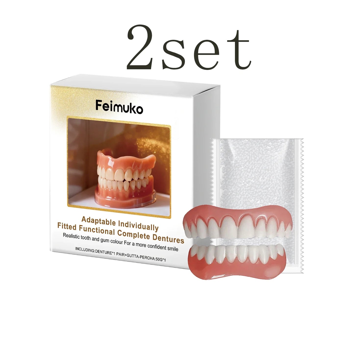 Cosmetic Denture Kit – Skin-Friendly Adhesive for a Brighter Smile