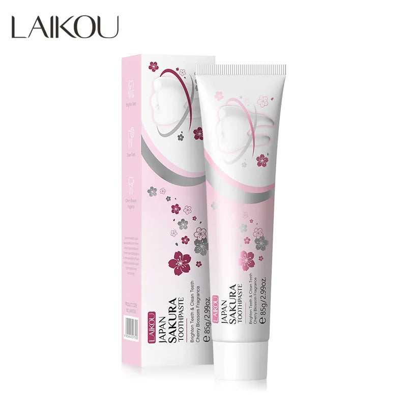 LAIKOU Sakura Whitening Toothpaste – Stain Removal & Fresh Breath