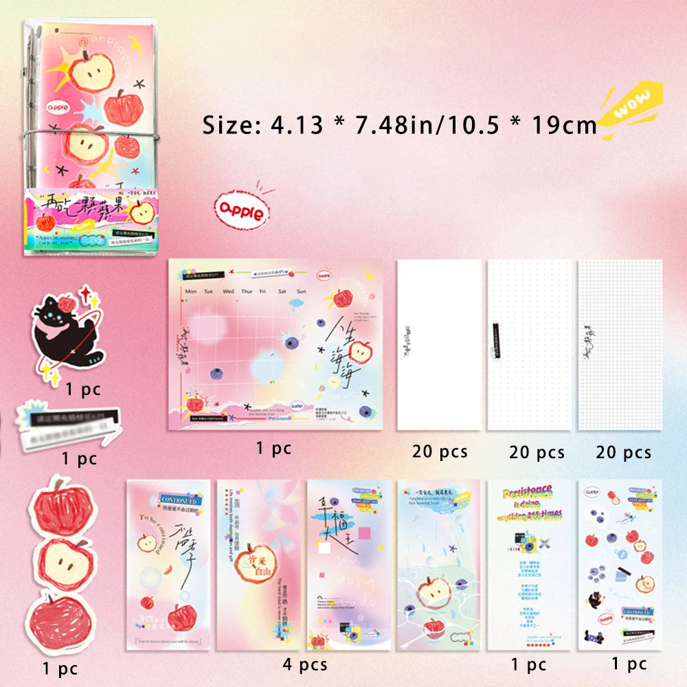 Aesthetic Multifunctional Notebook Loose Leaf Book Simple Grid