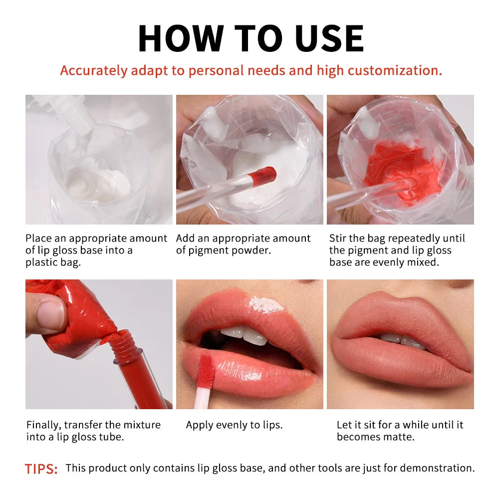 2025 NEW 100ml Lip Gloss Base Moisturized Non-stick Lotion Texture DIY Lip Glosses Matte Makeup Effect Lip Gloss Base Cosmetic Peaceful Pleasures Health and Wellness