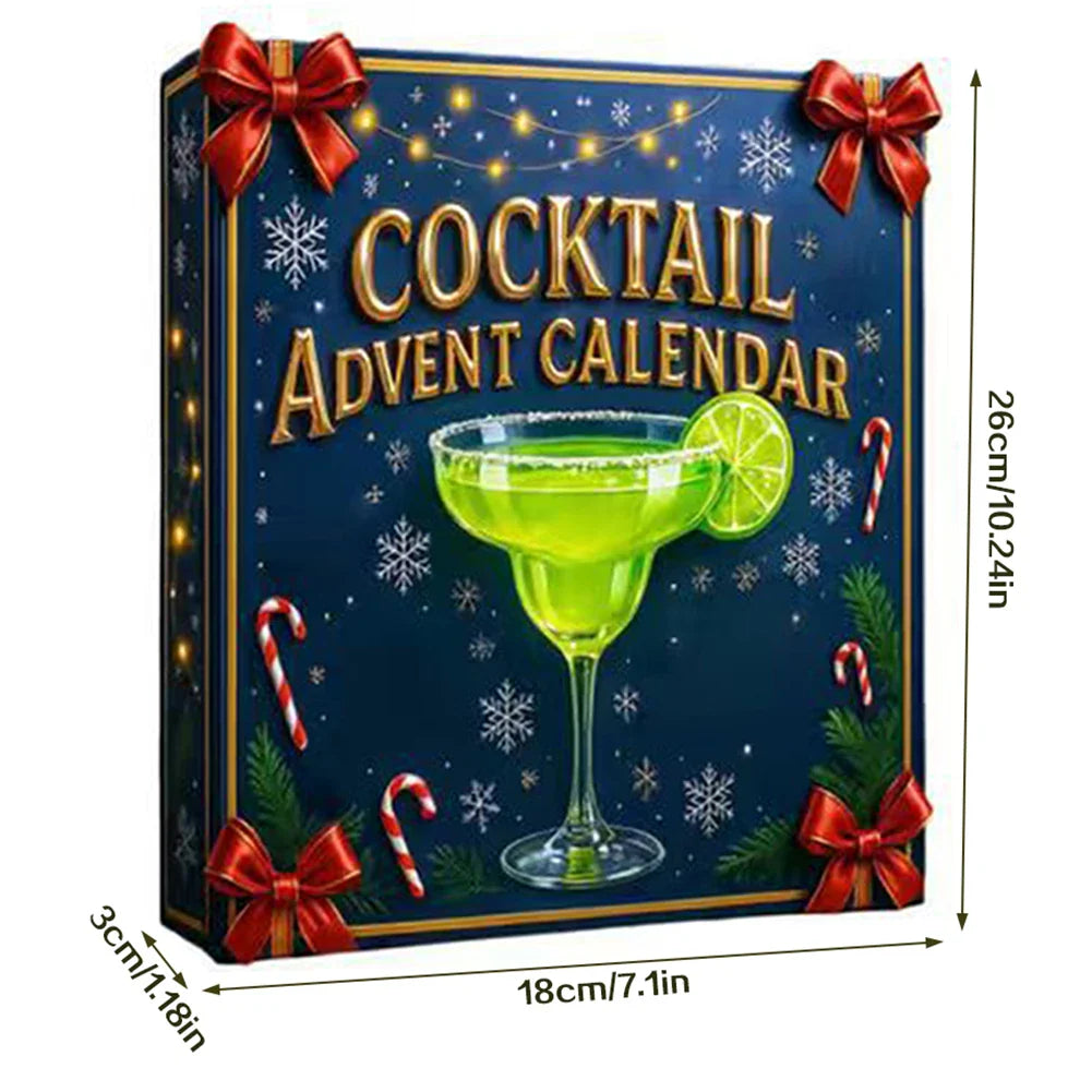 Cocktail Advent Calendar – 24 Acrylic Christmas Tree Ornaments