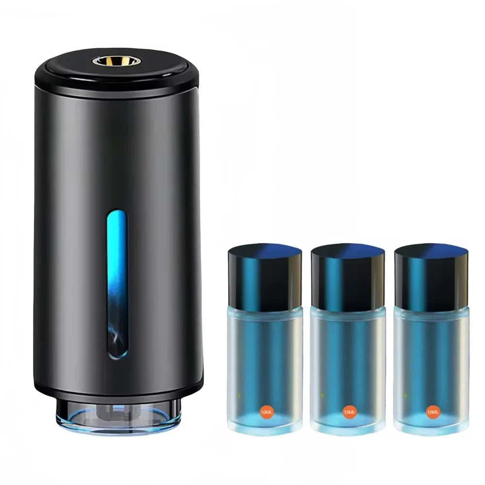 Car Essential Oil Diffuser Electric Waterless Aroma Diffuser Scent Machine For Removing Odors Auto Interior Car Accessories Peaceful Pleasures Health and Wellness With 3pc Chanel