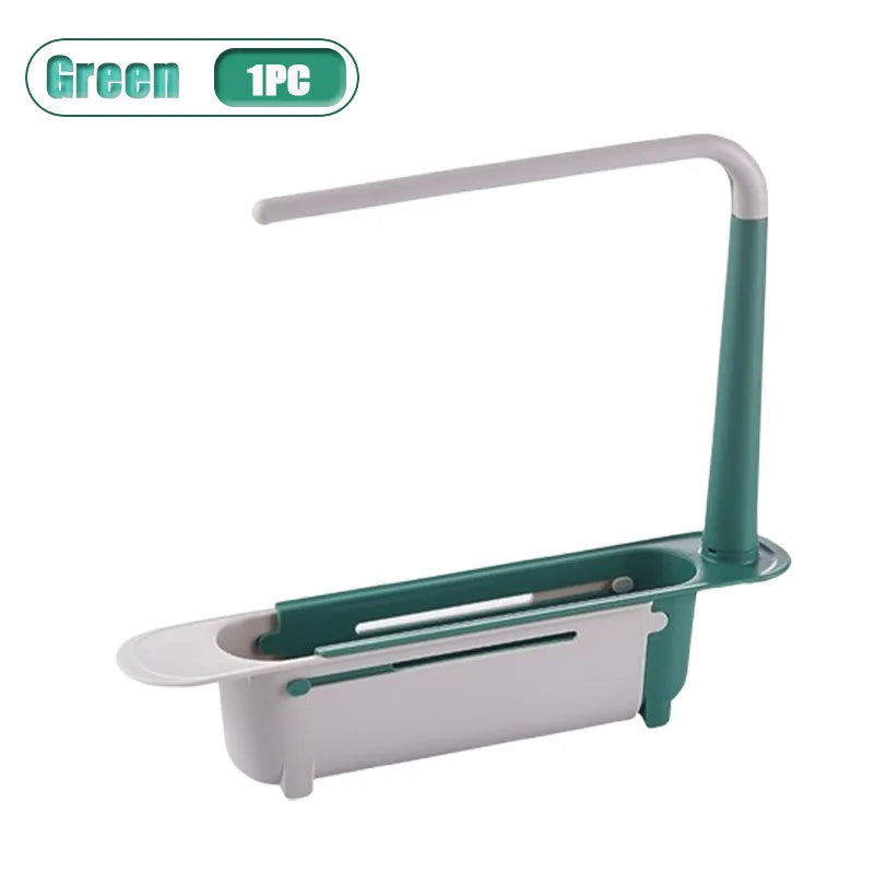 Expandable Sink Caddy Drain Basket | Sponge & Soap Organizer