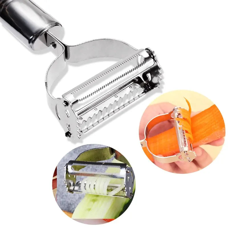 2pc high-quality stainless steel potato, cucumber, and carrot shredding tool, vegetable and fruit peeler, vegetable slicer Peaceful Pleasures Health and Wellness
