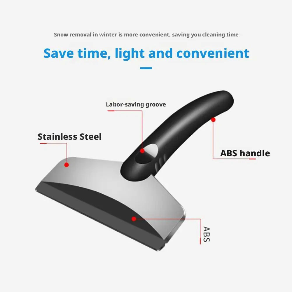 Car Ice Scraper & Snow Shovel – Stainless Steel Winter Tool Car Ice Scraper Peaceful Pleasures Health and Wellness