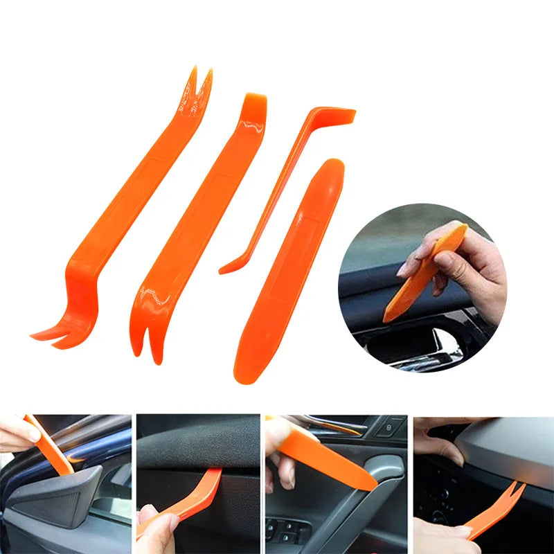 4-Piece Car Panel Trim Removal Tool Kit – Plastic Pry Set