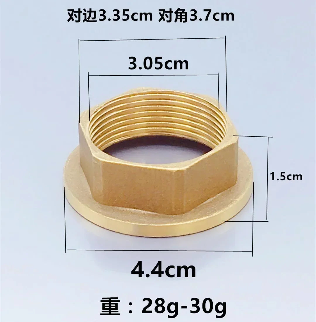 Brass Faucet Base Nut & Pipe Connector – Kitchen & Bathroom
