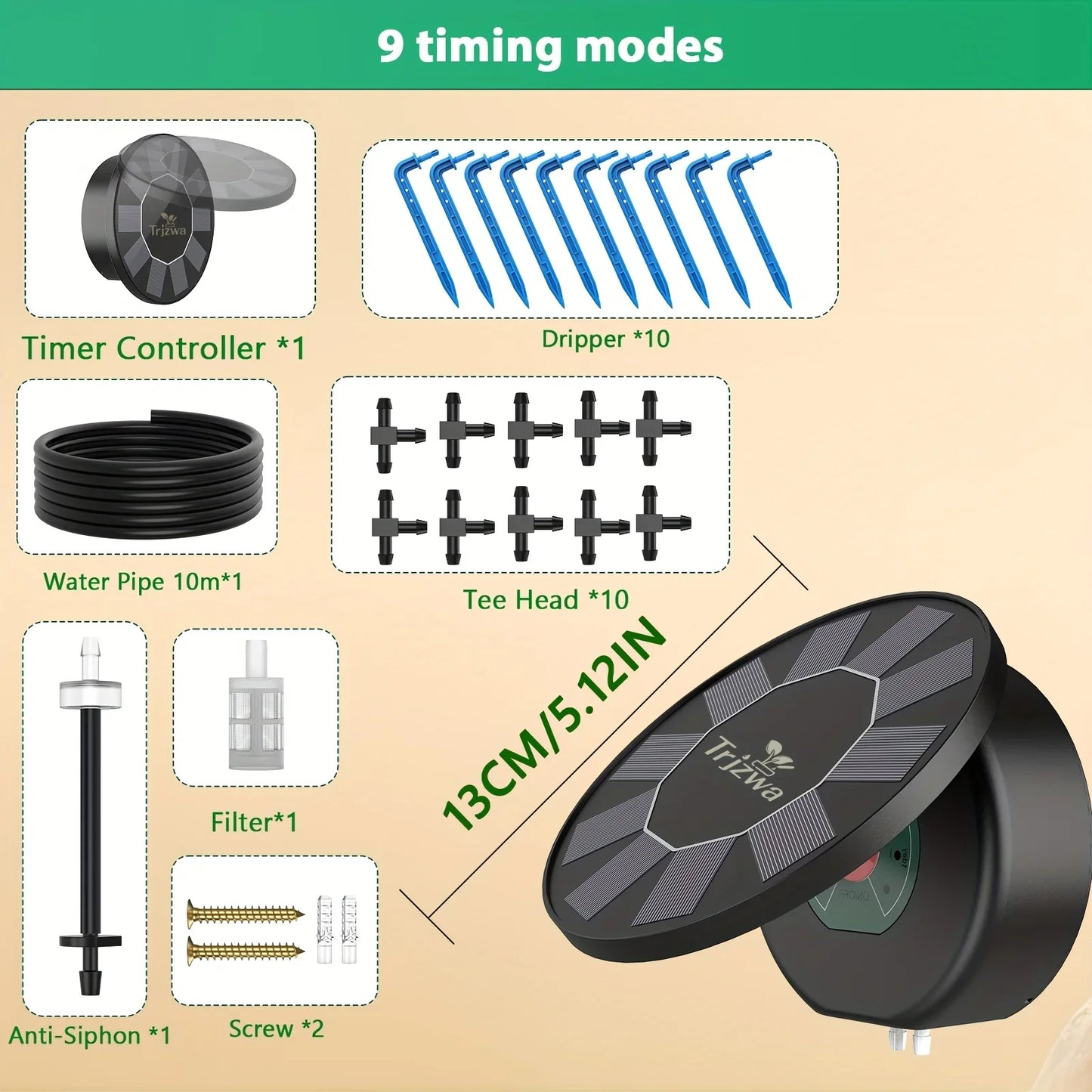 Solar Drip Irrigation Kit – Auto Plant Watering & Water Sensor
