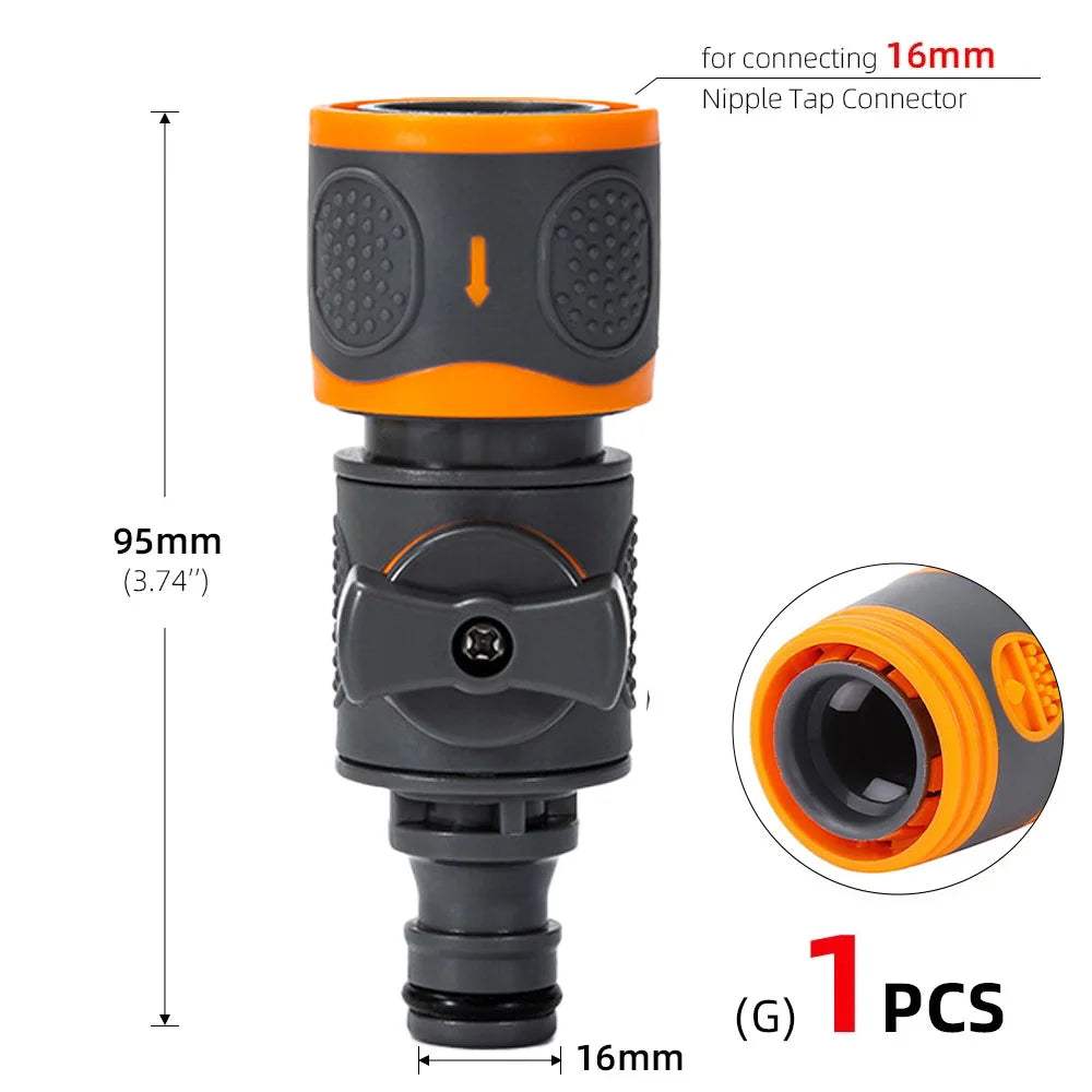 1/4 3/8'' 1/2'' 3/4'' Hose Quick Connecter Plastic Rubber Coupling Tubing Irrigation System Coupler Shut Off Valve Adapter Pipe Peaceful Pleasures Health and Wellness Gx1pcs