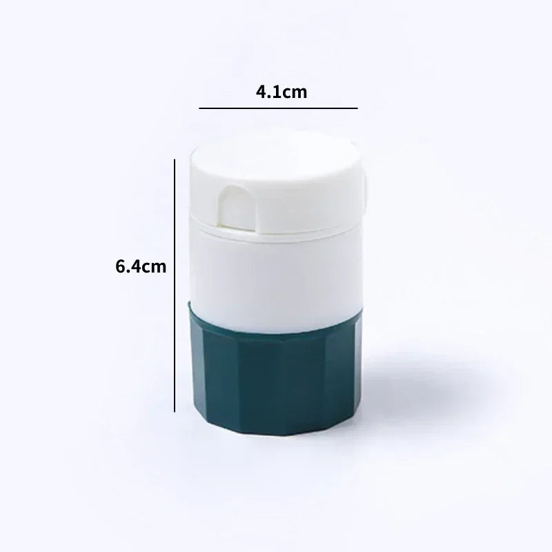 Medicine Splitter Box Storage Pill Crusher Multifunction Portable 4 Layer Powder Tablet Grinder Powder Pill Cutter Peaceful Pleasures Health and Wellness