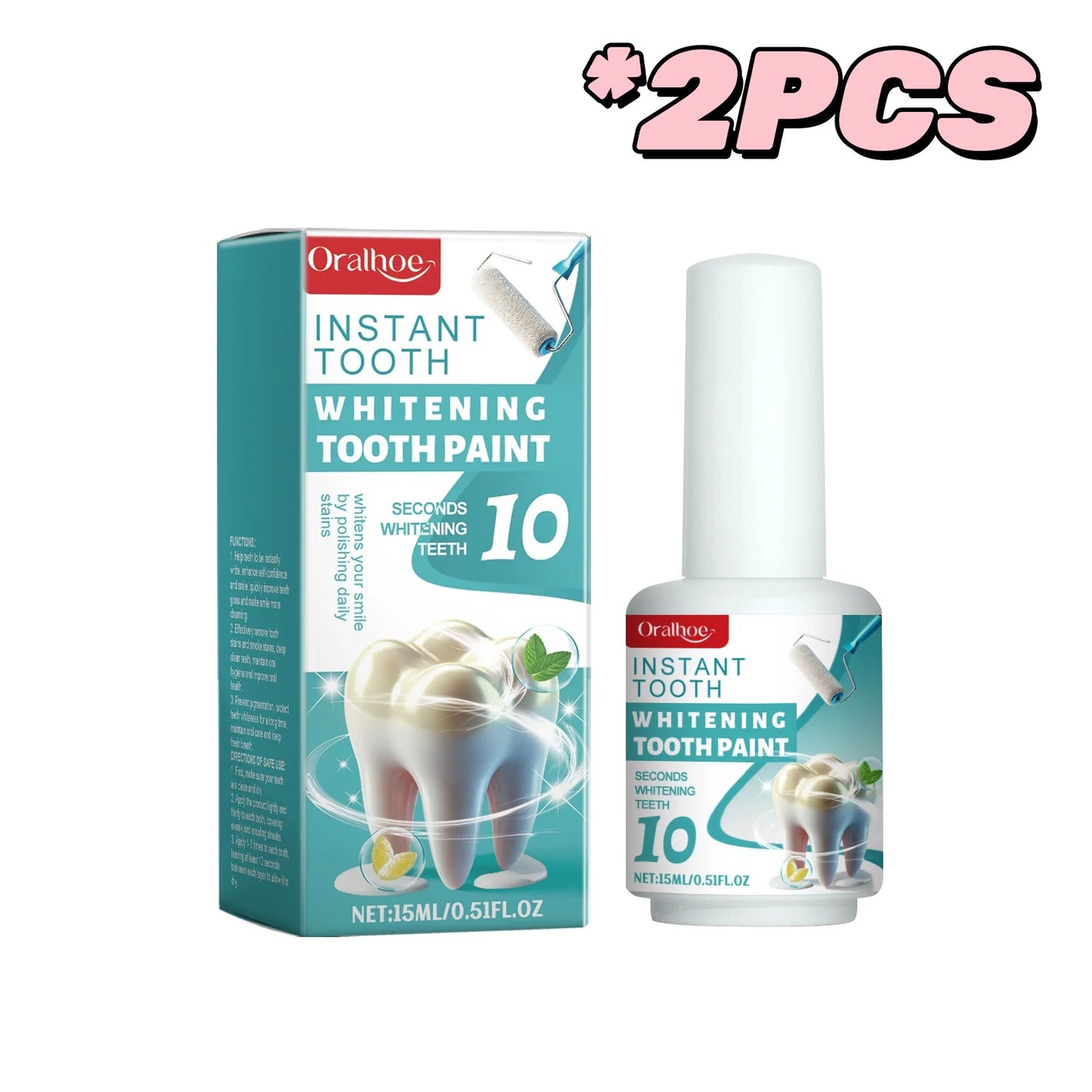 Instant White Tooth Paint – Teeth Whitening Varnish 15ml