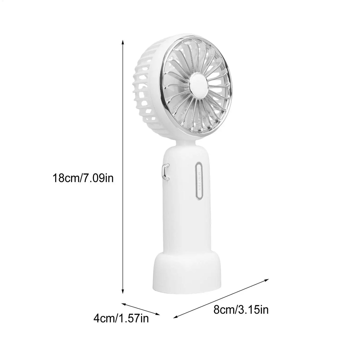 Handheld Portable Fan – Foldable 3-Speed USB Rechargeable 2000mAh