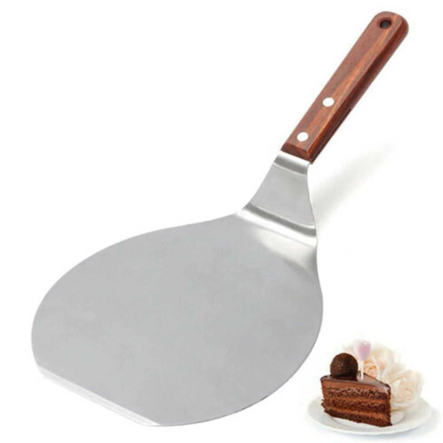 Portable Metal Pizza Shovel Food Grade Material Pancake Spatula for Cakes Pizzas Cookies Pancakes Peaceful Pleasures Health and Wellness