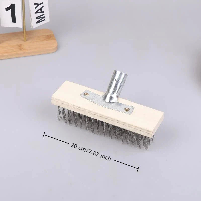 Stainless Steel Wire Brush Set | 3 Sizes, Wooden Handle